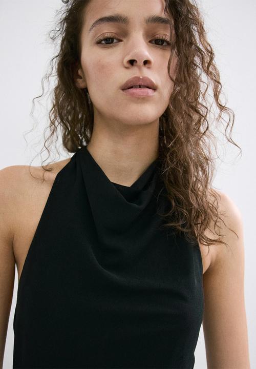 MANGO - Dress tapioca - black