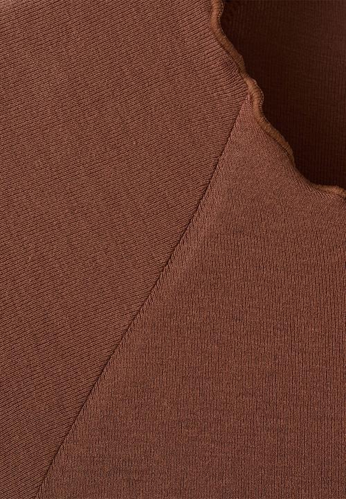 MANGO - T-shirt curlita  -  brown