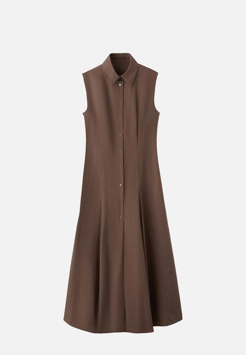 MANGO - Dress lala - brown