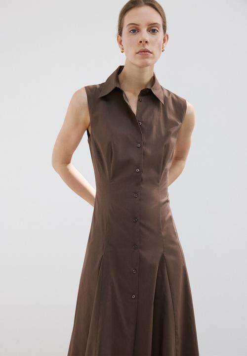 MANGO - Dress lala - brown