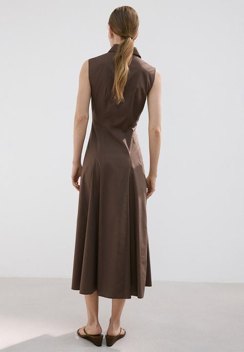 MANGO - Dress lala - brown