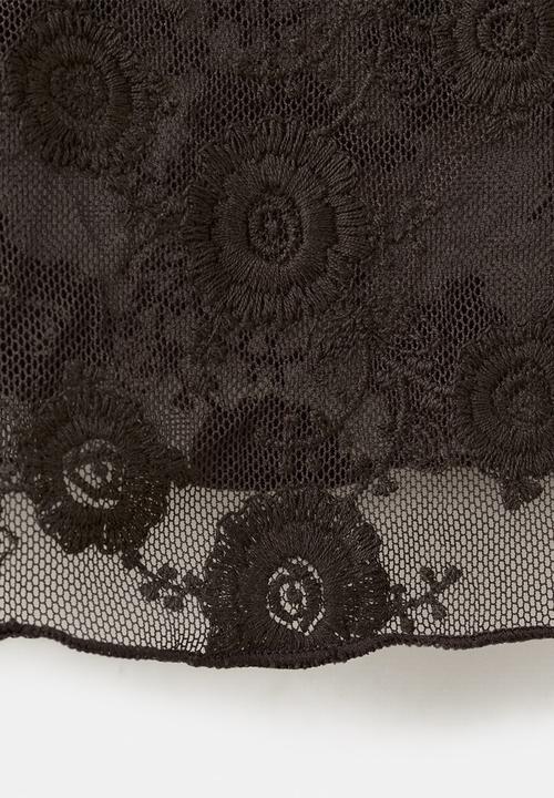 MANGO - Top lacey - khaki
