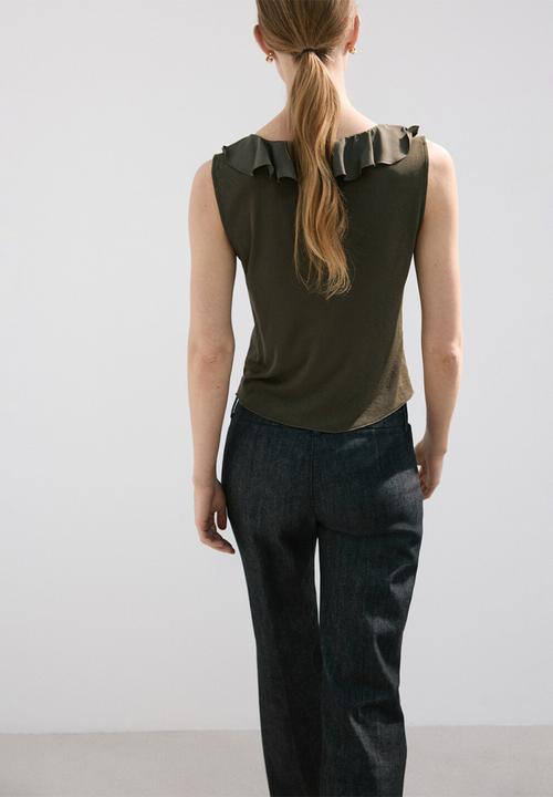 MANGO - Top voland - khaki