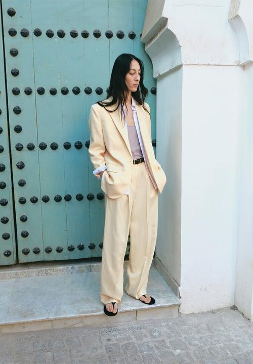 MANGO - Blazer martini - yellow