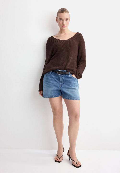 MANGO - Shorts zoey - open blue