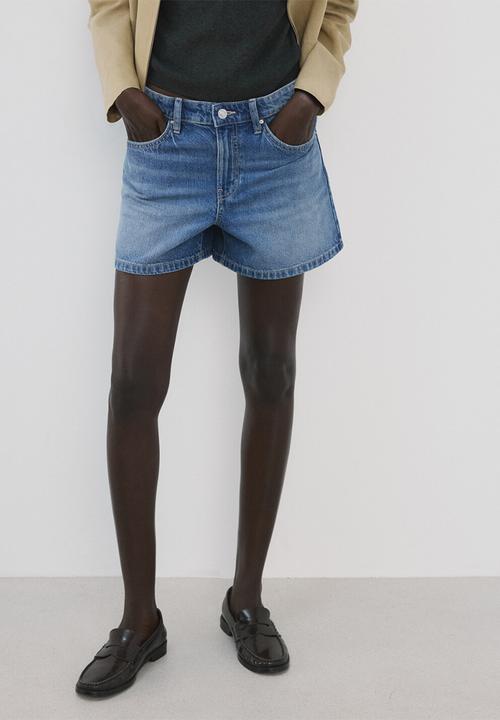 MANGO - Shorts zoey - open blue
