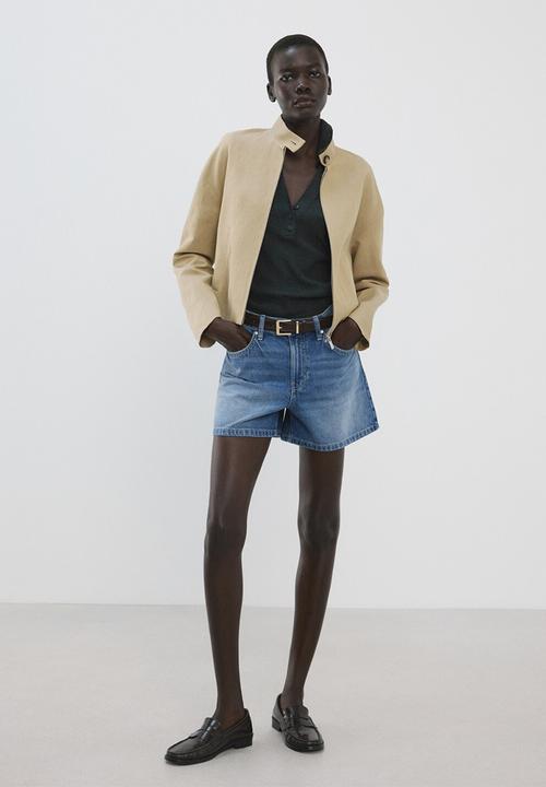 MANGO - Shorts zoey - open blue