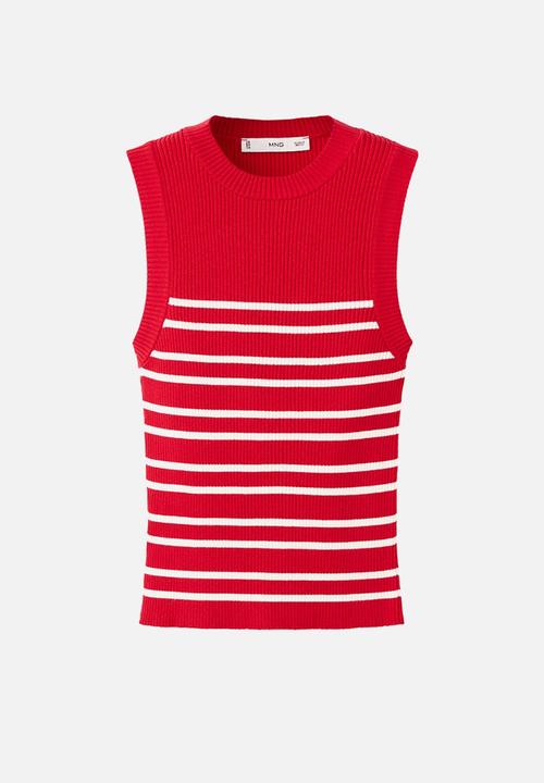 MANGO - Top chiclet - red