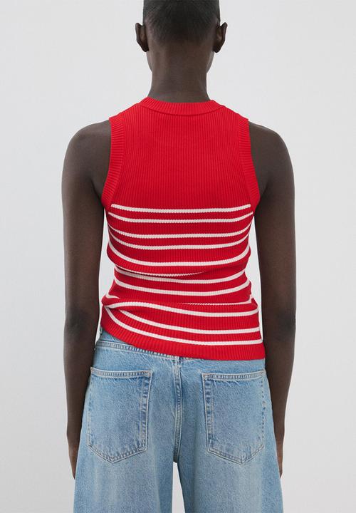 MANGO - Top chiclet - red