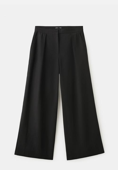 MANGO - Trousers maris - black