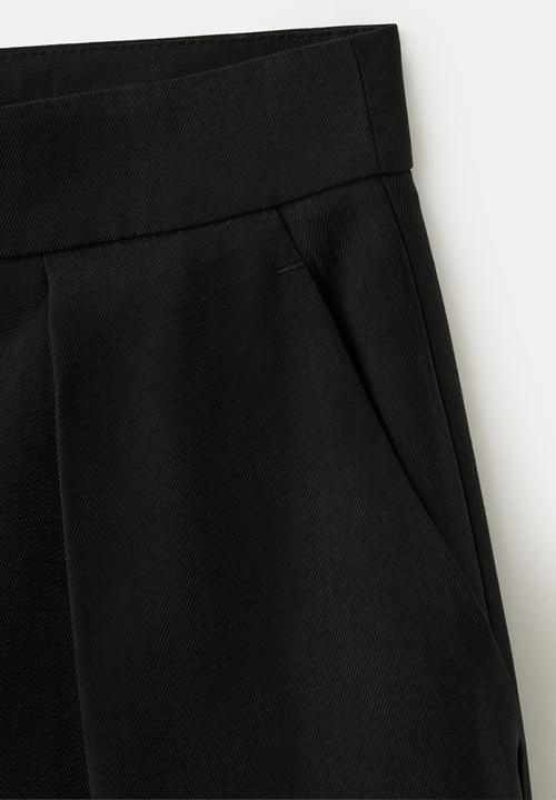MANGO - Trousers maris - black