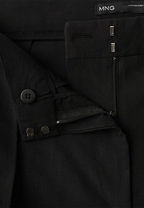 MANGO - Trousers maris - black