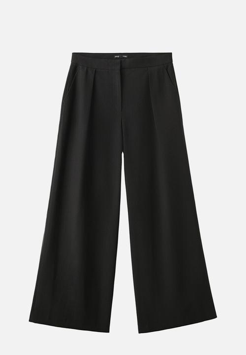 MANGO - Trousers maris - black