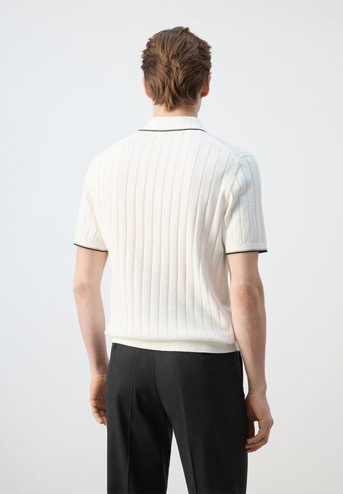 MANGO - Poloshirt Baluard - Offwhite