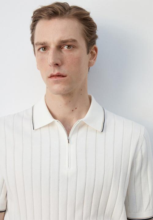 MANGO - Poloshirt Baluard - Offwhite