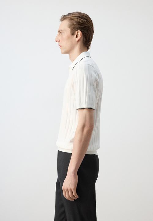 MANGO - Poloshirt Baluard - Offwhite