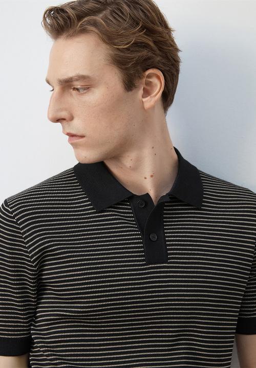 MANGO - Poloshirt Talaiar - Black