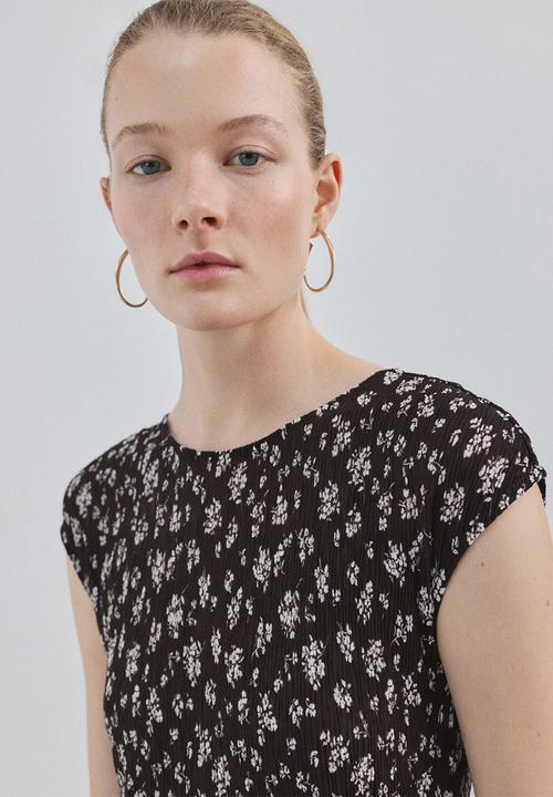 MANGO - Dress pome - brown