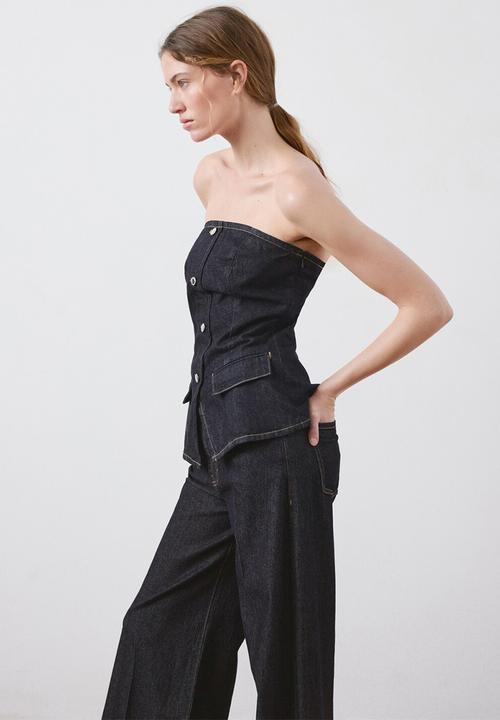 MANGO - Top clemence - open blue