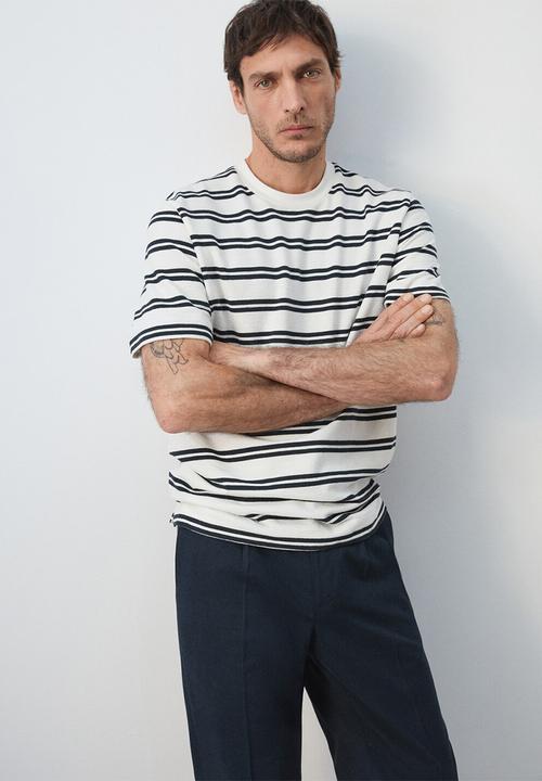 MANGO - T-Shirt Garir - white