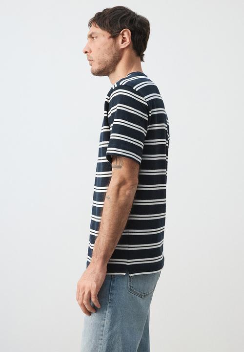 MANGO - T-Shirt Garir - Navy