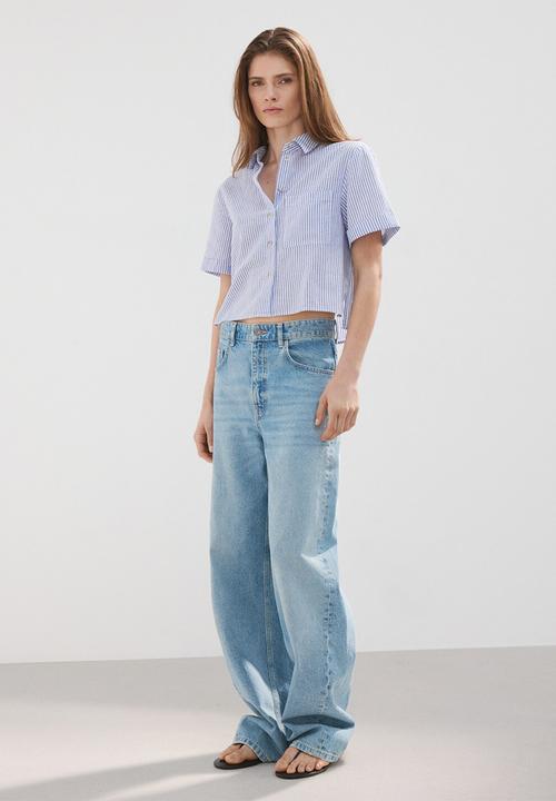MANGO - Shirt maneli - light/pastel blue