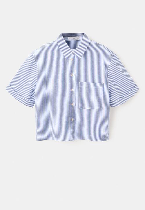MANGO - Shirt maneli - light/pastel blue