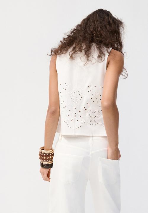 MANGO - Vest joana - white