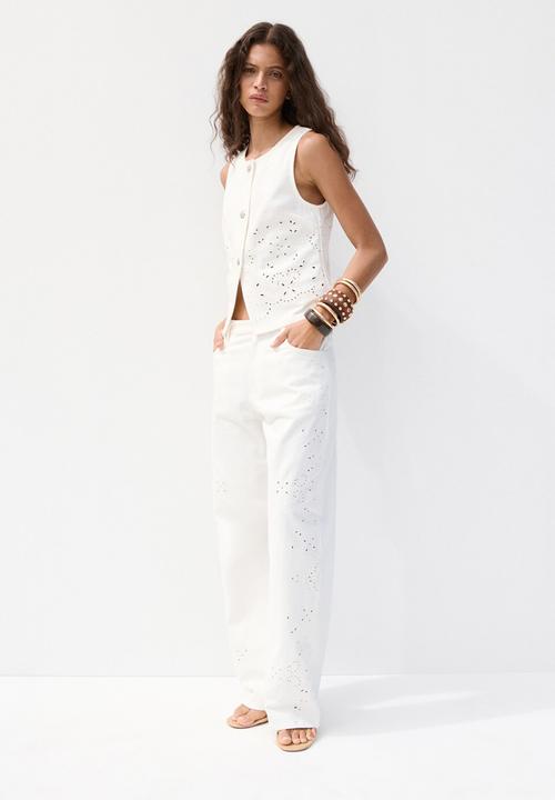 MANGO - Vest joana - white