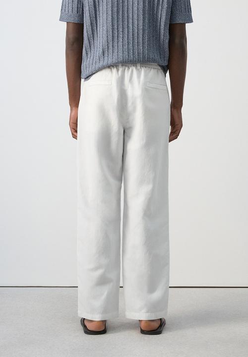 MANGO - Trousers Sants - white