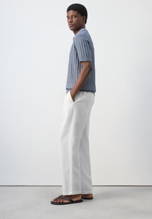 MANGO - Trousers Sants - white