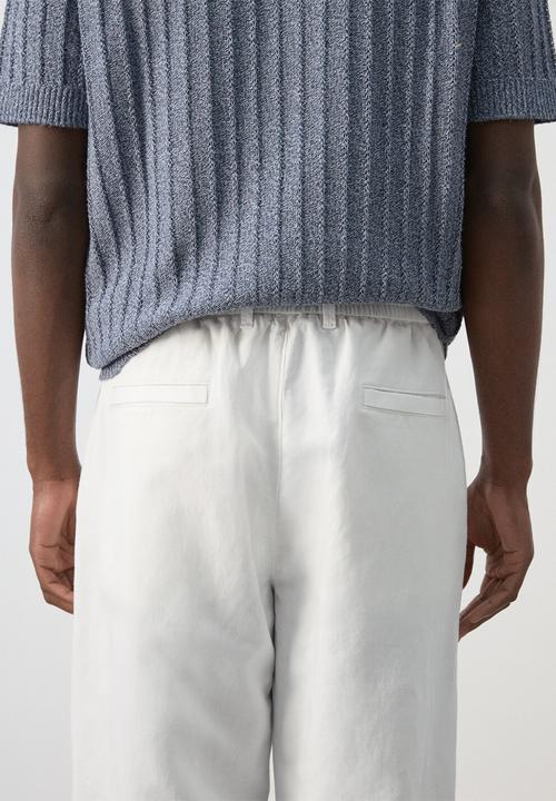 MANGO - Trousers Sants - white