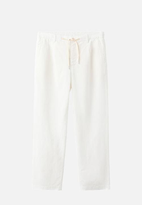 MANGO - Trousers Sants - white