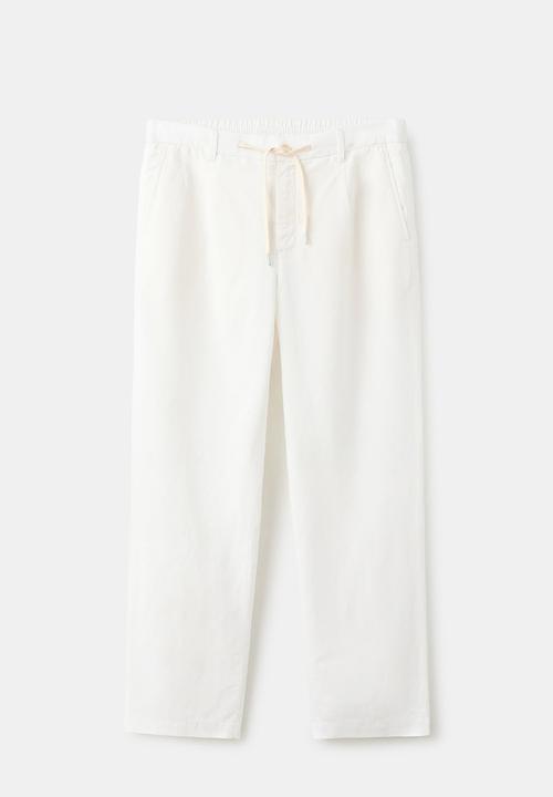 MANGO - Trousers Sants - white