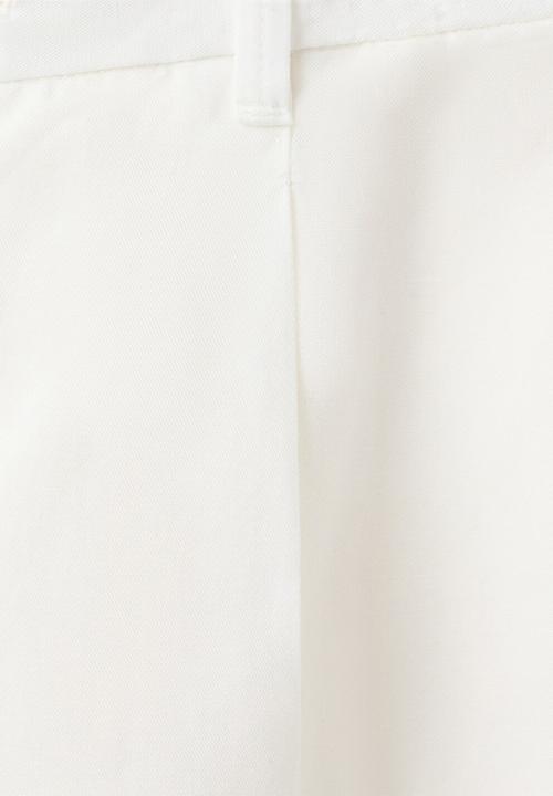 MANGO - Trousers Sants - white