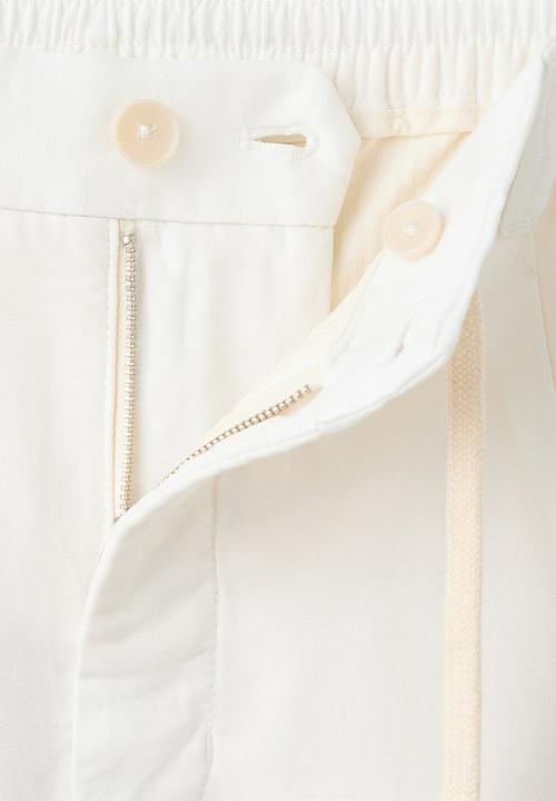 MANGO - Trousers Sants - white