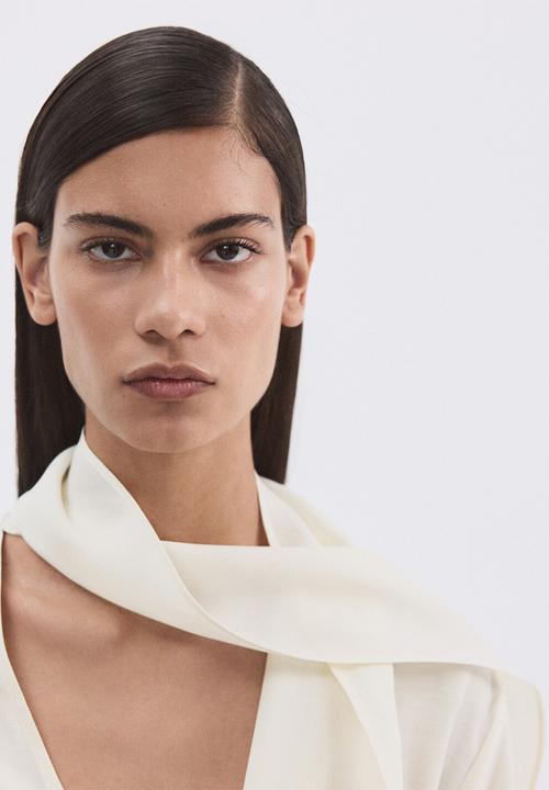 MANGO - Blouse salmo - light beige