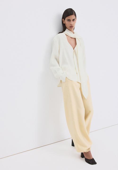 MANGO - Blouse salmo - light beige
