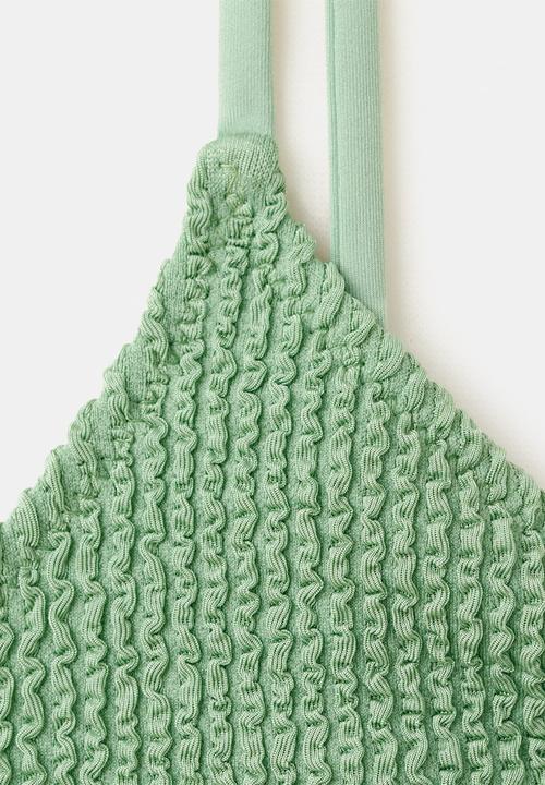 MANGO - Bikini top solene- light/pastel green