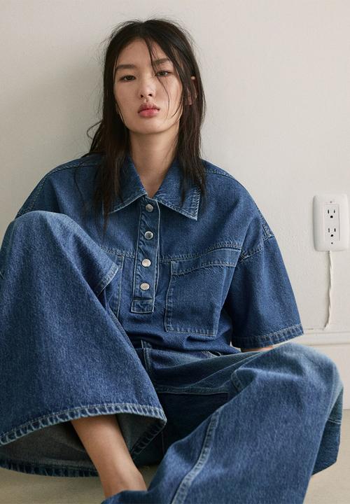 MANGO - Jeans belle - open blue
