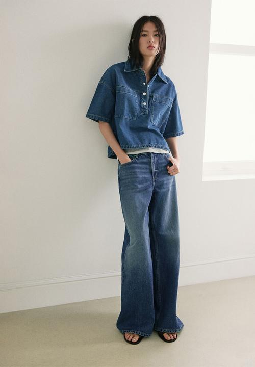 MANGO - Jeans belle - open blue