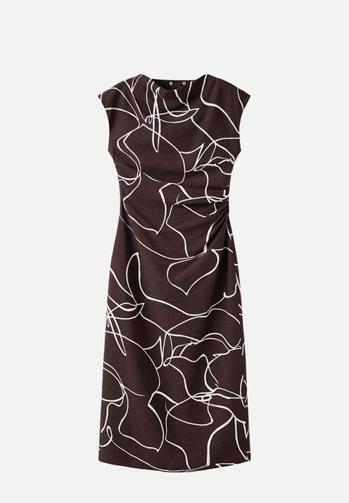 MANGO - Dress daniela - brown
