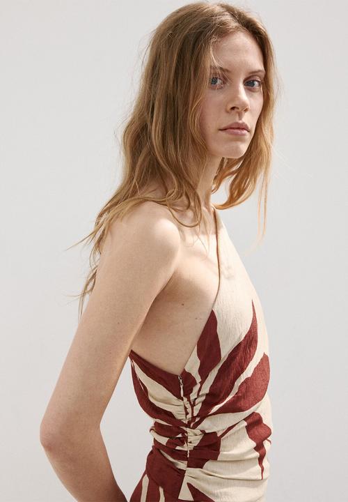 MANGO - Dress yara - light beige