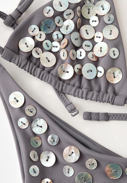 MANGO - Bikini top nacar- gray