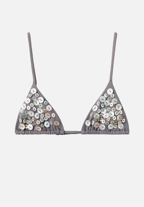 MANGO - Bikini top nacar- gray
