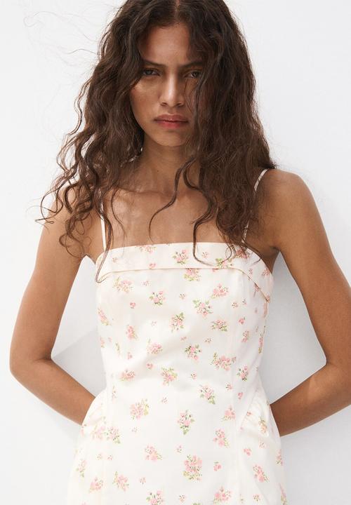 MANGO - Dress ramo - light beige