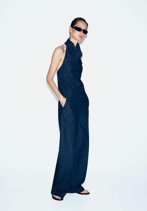 MANGO - Trousers carla - open blue