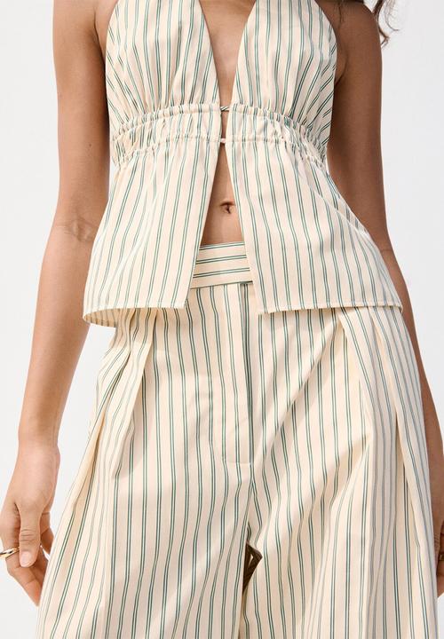 MANGO - Trousers tatin - yellow
