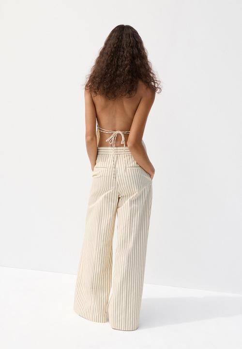 MANGO - Trousers tatin - yellow