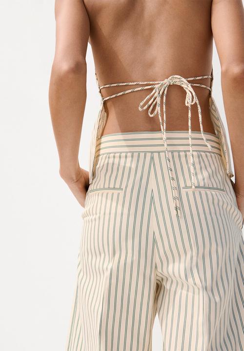 MANGO - Trousers tatin - yellow